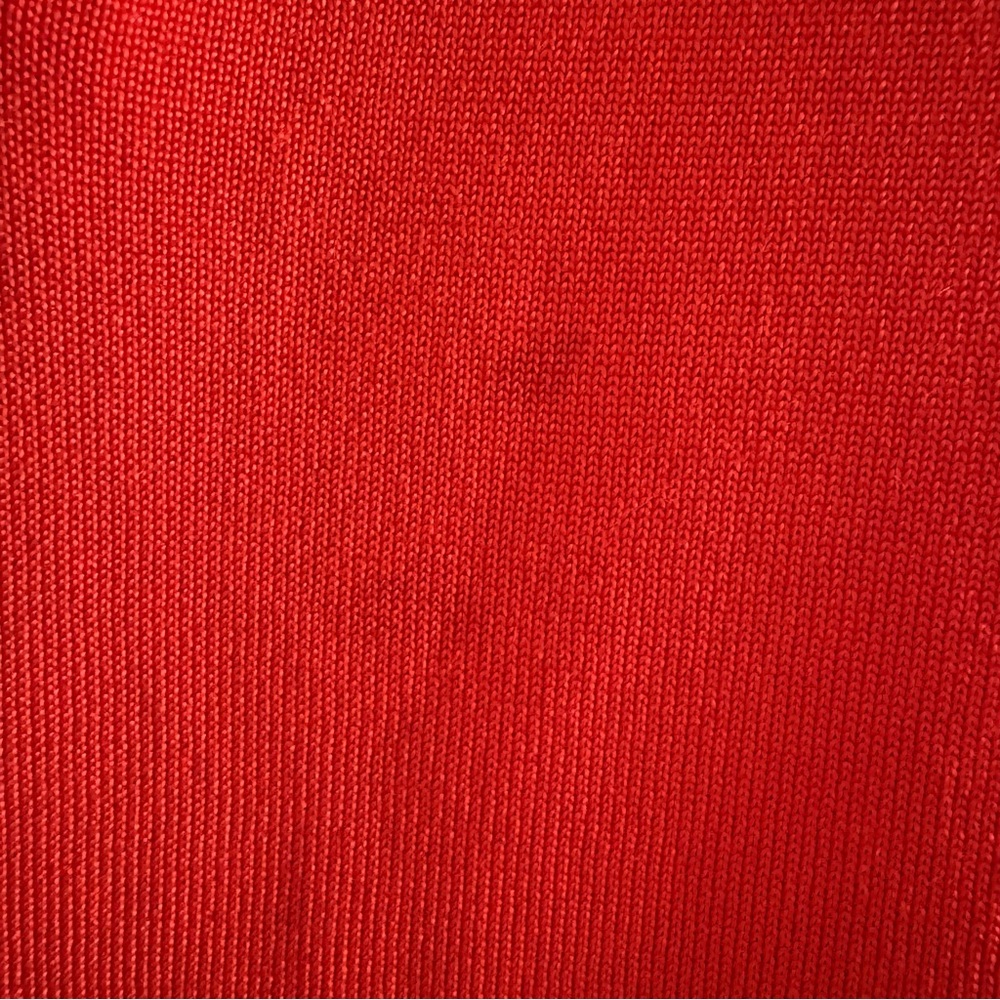 Ganni Red Ribbed Quarter-Zip - Picture 3 of 5